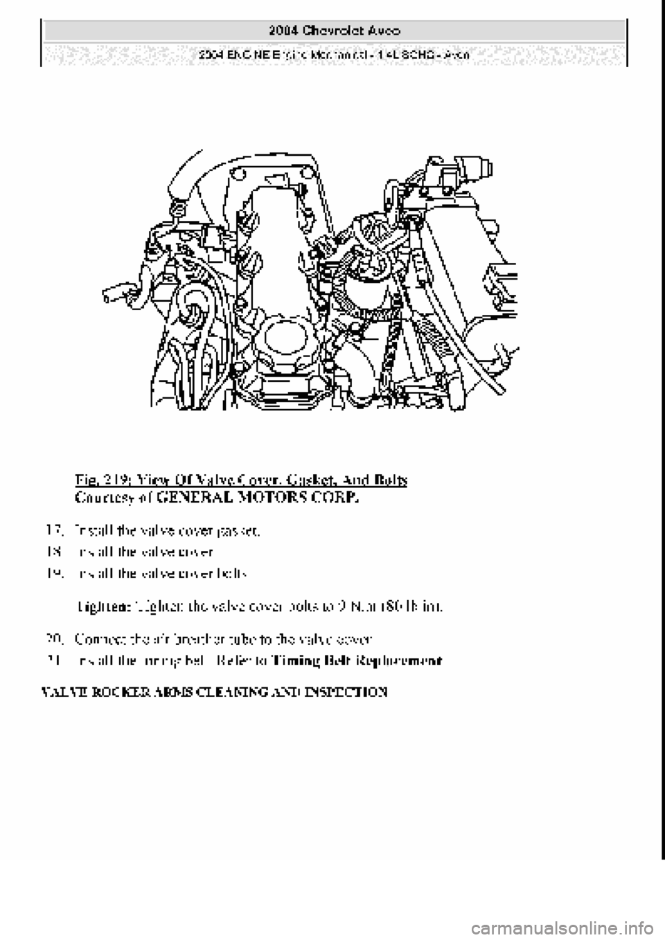 CHEVROLET AVEO 2002  Service Repair Manual 