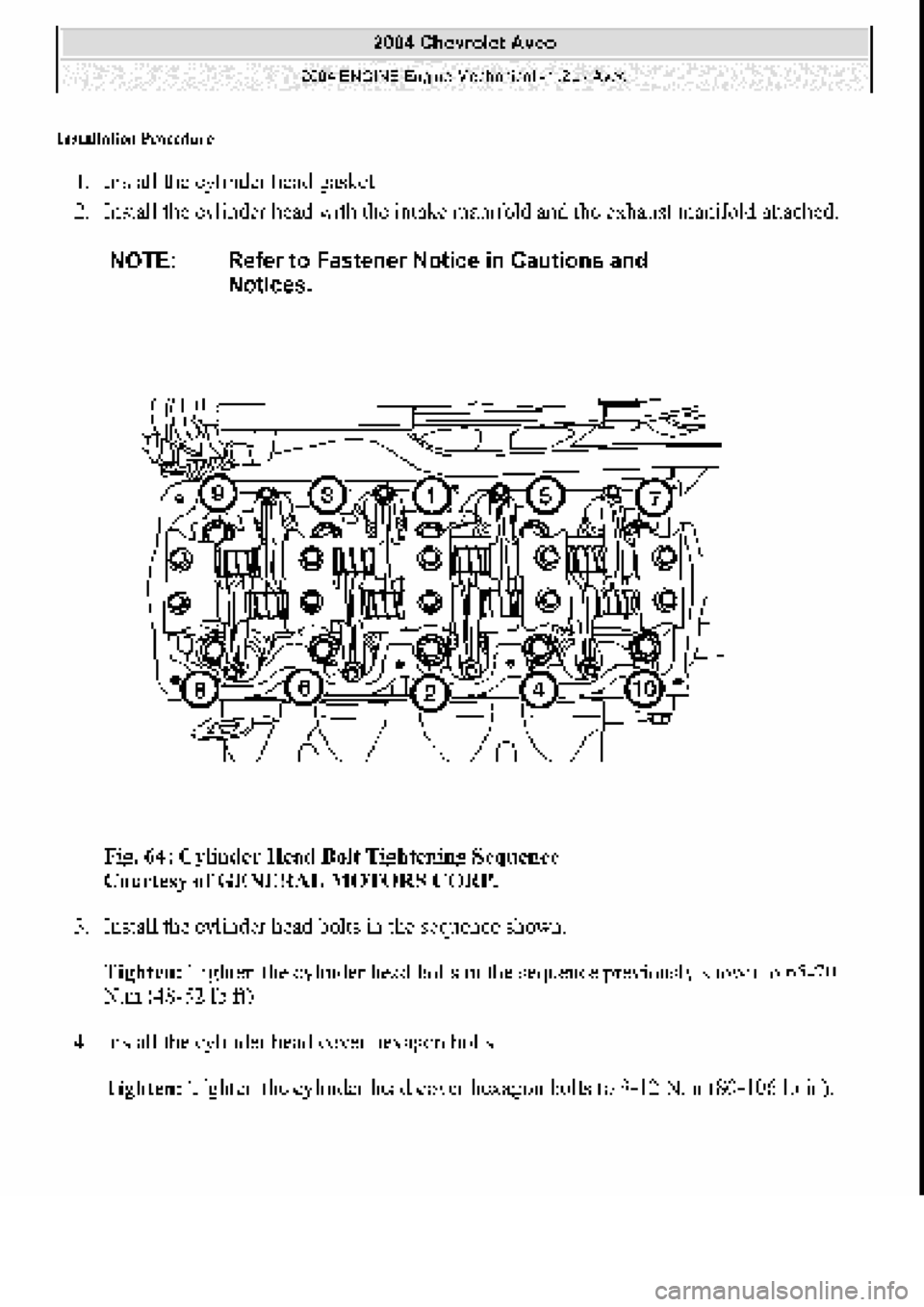 CHEVROLET AVEO 2002  Service Repair Manual 
