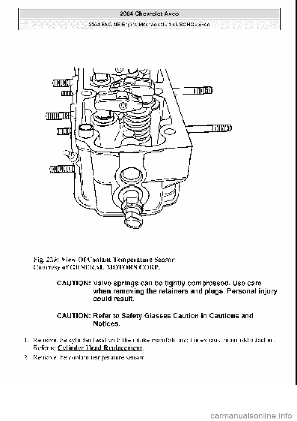 CHEVROLET AVEO 2002  Service Repair Manual 