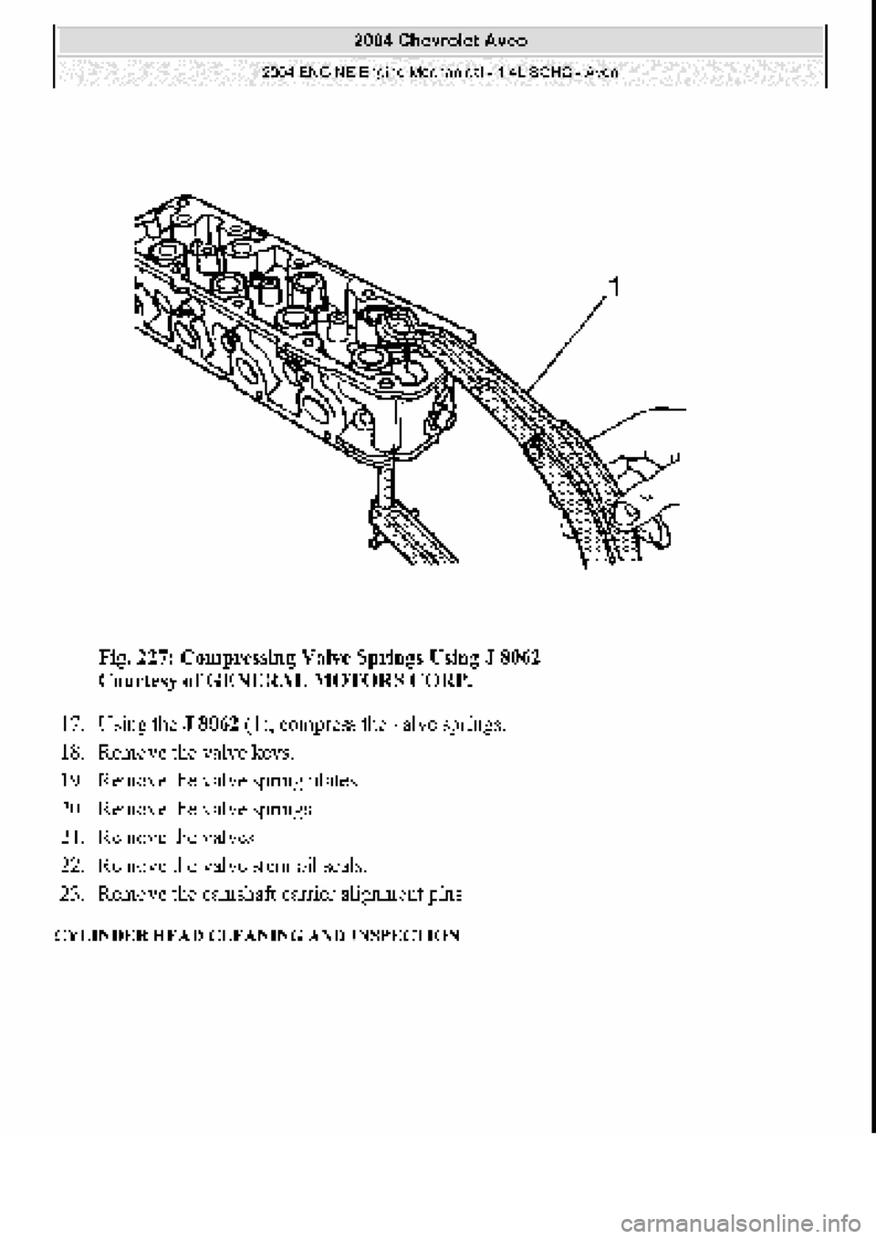CHEVROLET AVEO 2002  Service Repair Manual 