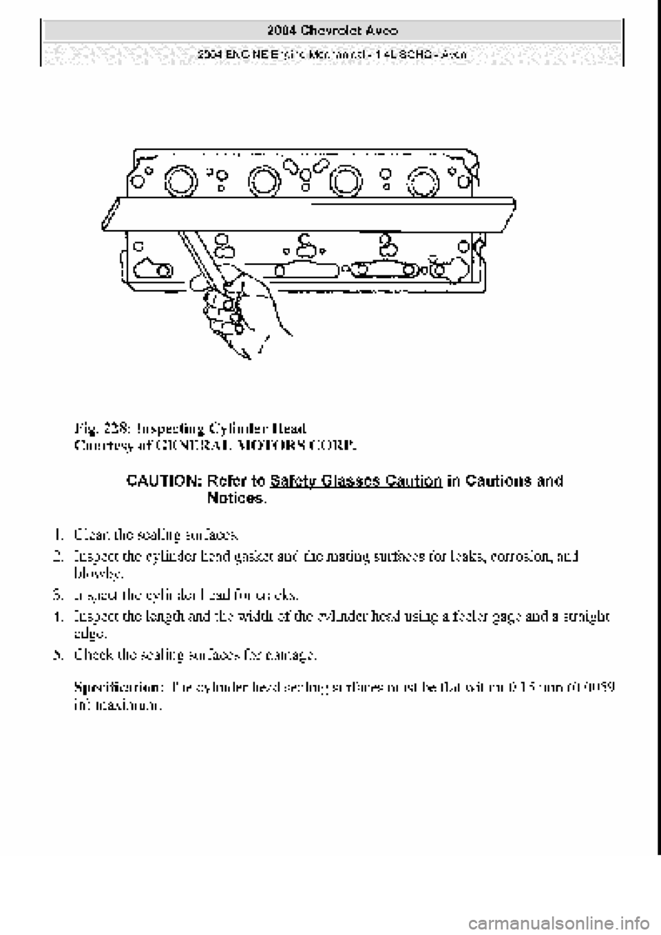 CHEVROLET AVEO 2002  Service Repair Manual 