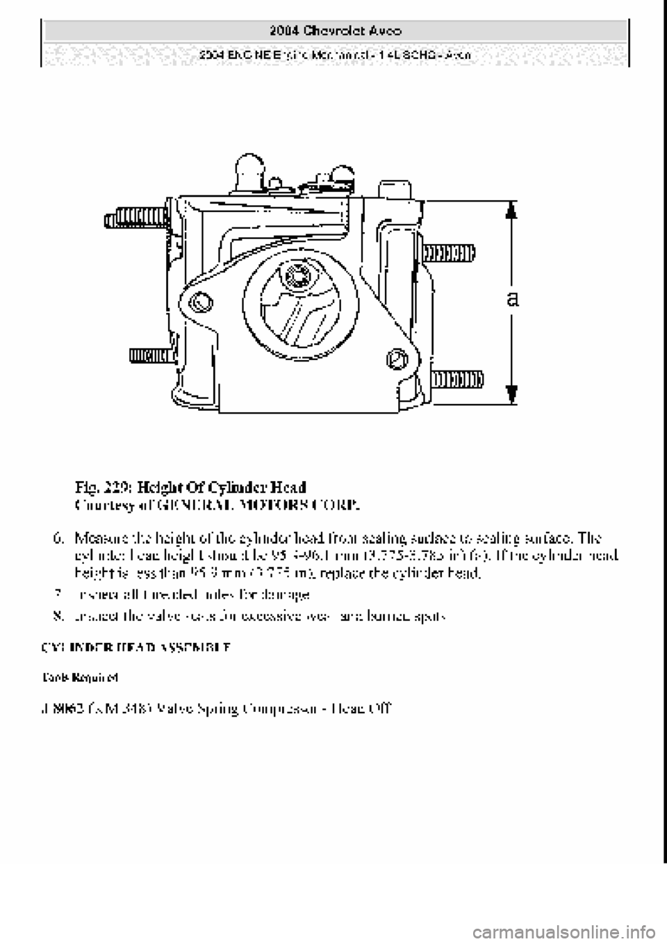 CHEVROLET AVEO 2002  Service Repair Manual 