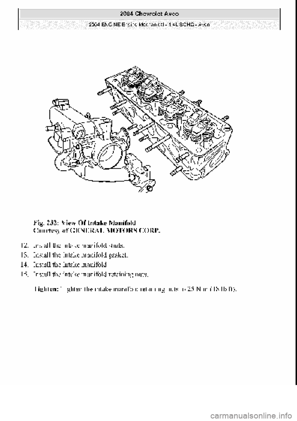 CHEVROLET AVEO 2002  Service Repair Manual 