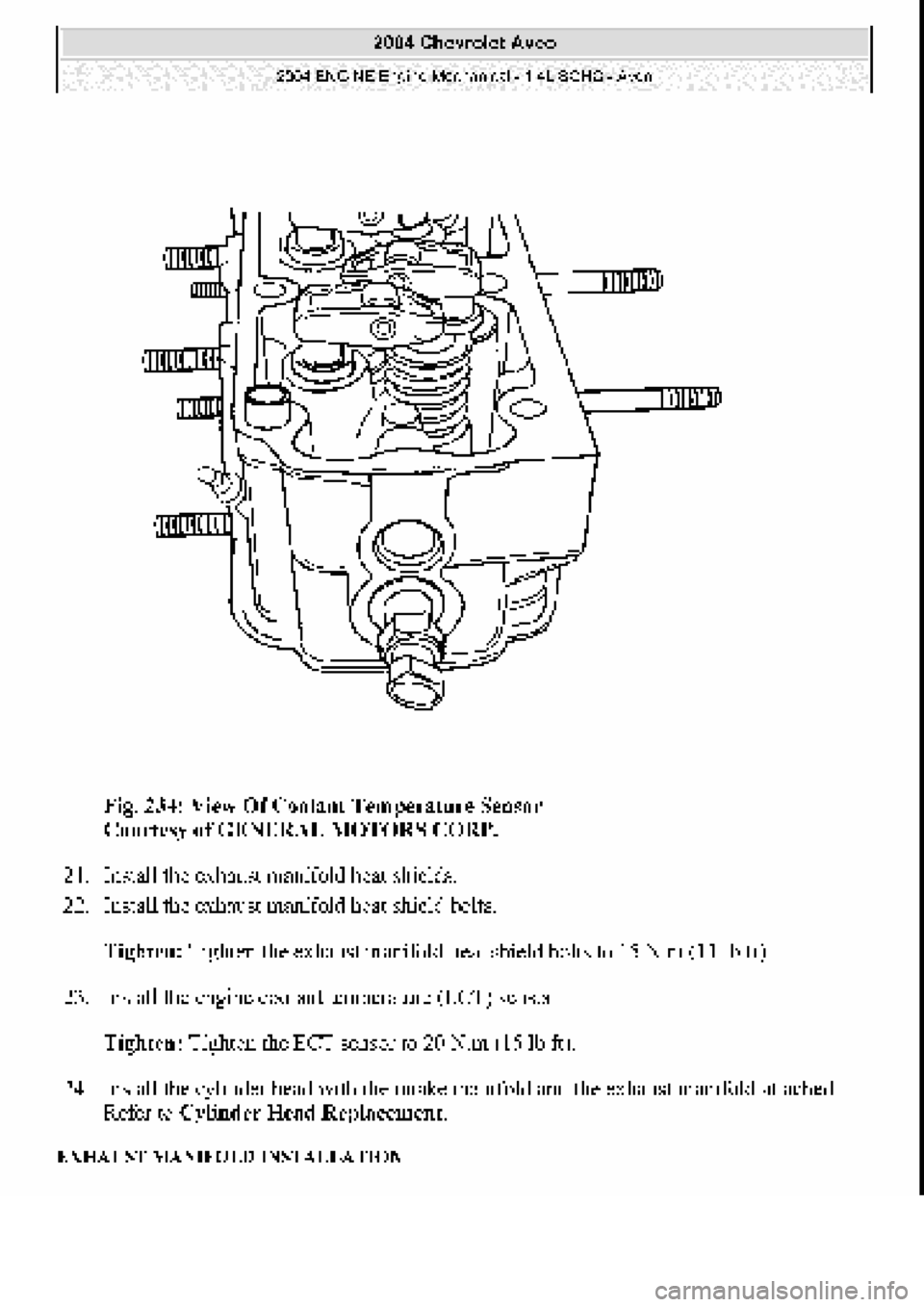 CHEVROLET AVEO 2002  Service Repair Manual 