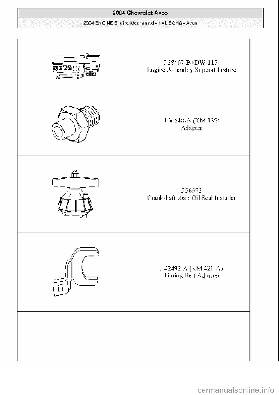CHEVROLET AVEO 2002  Service Repair Manual 