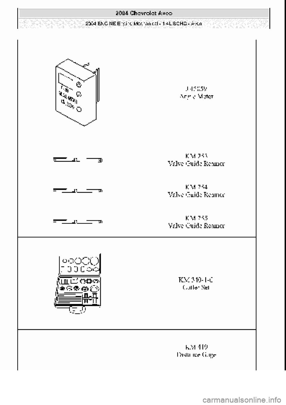 CHEVROLET AVEO 2002  Service Repair Manual 