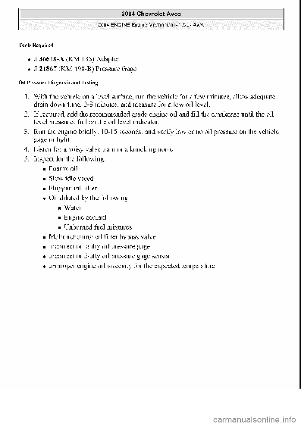 CHEVROLET AVEO 2002  Service Repair Manual 