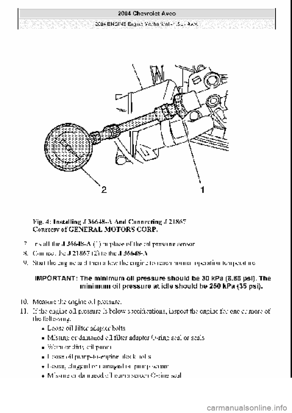 CHEVROLET AVEO 2002  Service Repair Manual 