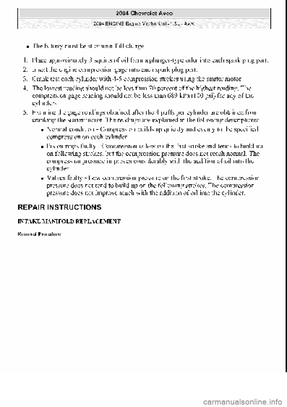 CHEVROLET AVEO 2002  Service Repair Manual 