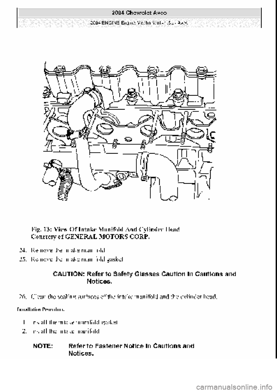 CHEVROLET AVEO 2002  Service Repair Manual 