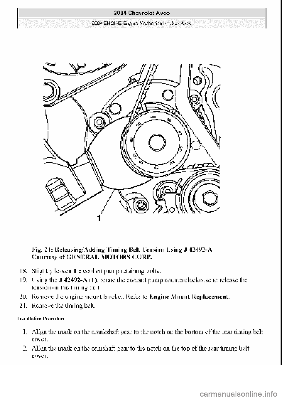 CHEVROLET AVEO 2002  Service Repair Manual 