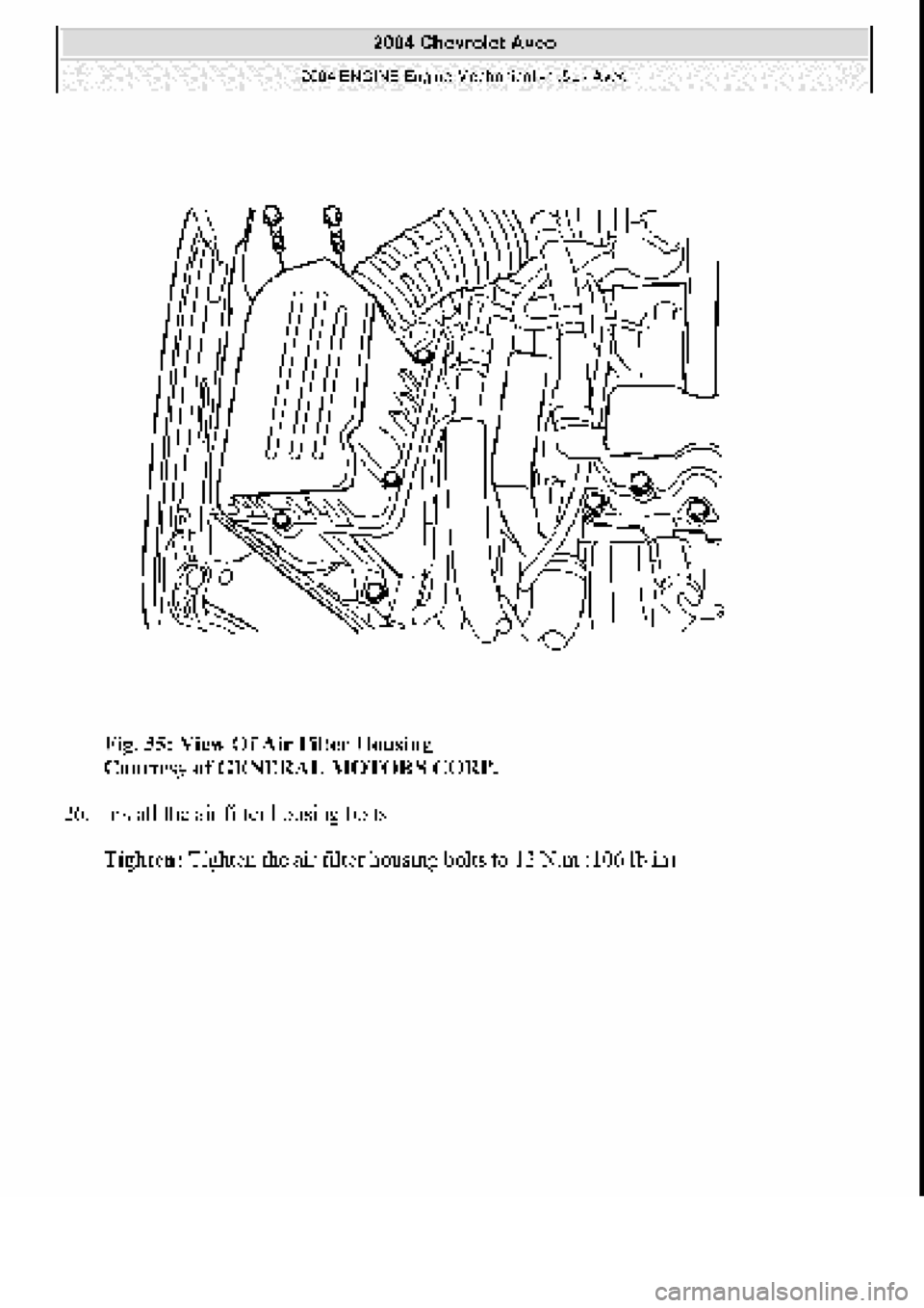CHEVROLET AVEO 2002  Service Repair Manual 