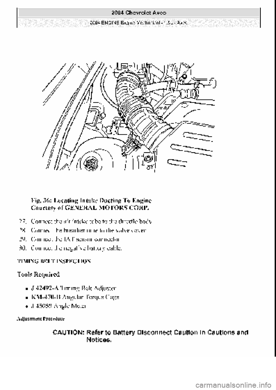 CHEVROLET AVEO 2002  Service Repair Manual 
