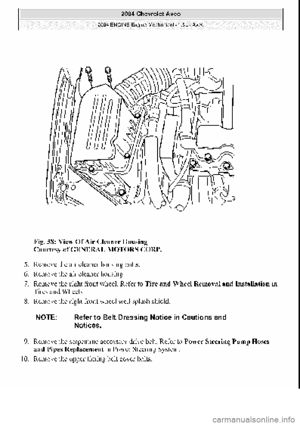 CHEVROLET AVEO 2002  Service Repair Manual 