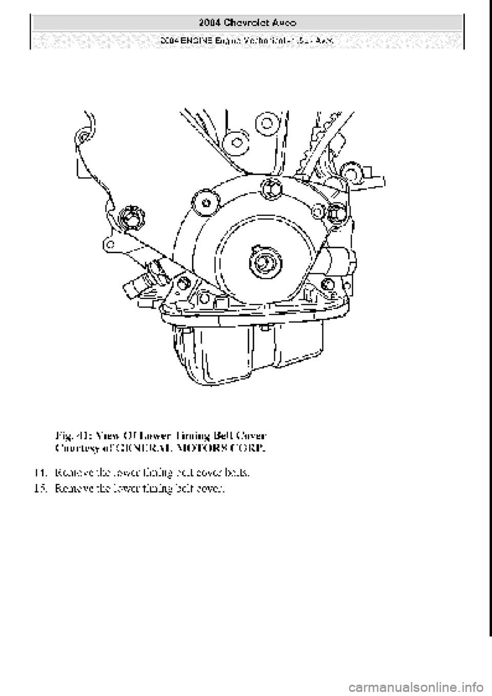 CHEVROLET AVEO 2002  Service Repair Manual 