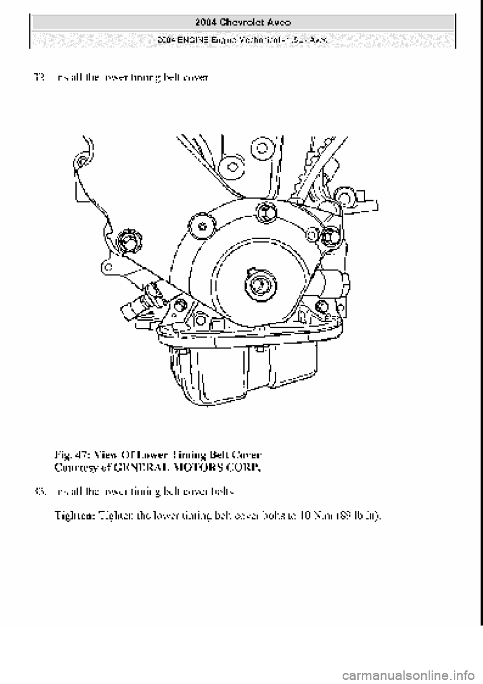 CHEVROLET AVEO 2002  Service Repair Manual 