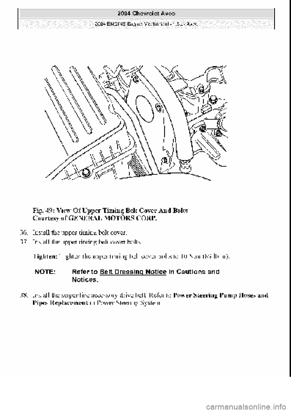 CHEVROLET AVEO 2002  Service Repair Manual 