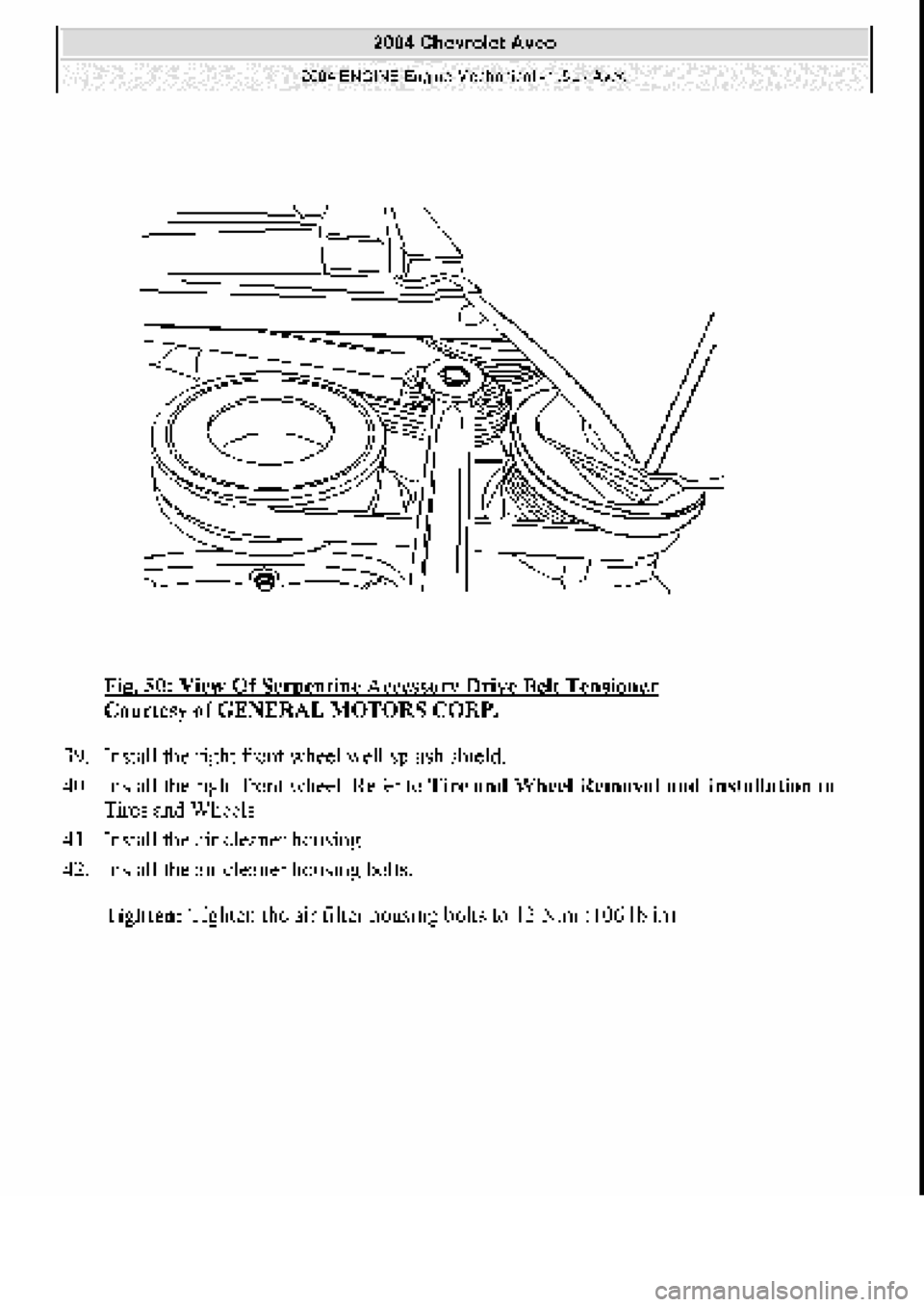 CHEVROLET AVEO 2002  Service Repair Manual 
