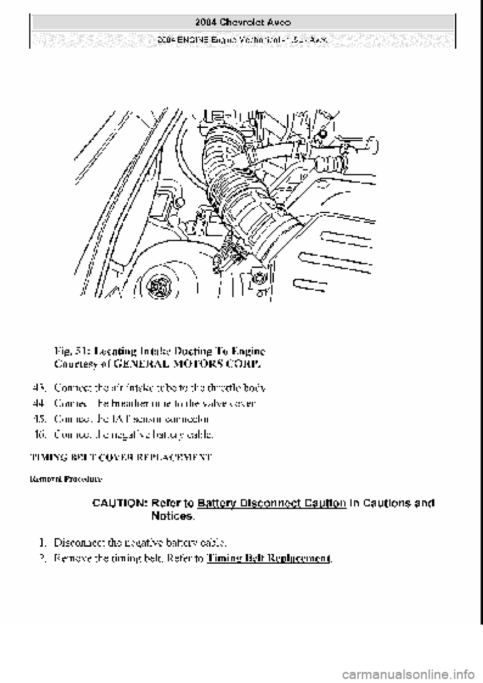 CHEVROLET AVEO 2002  Service Repair Manual 