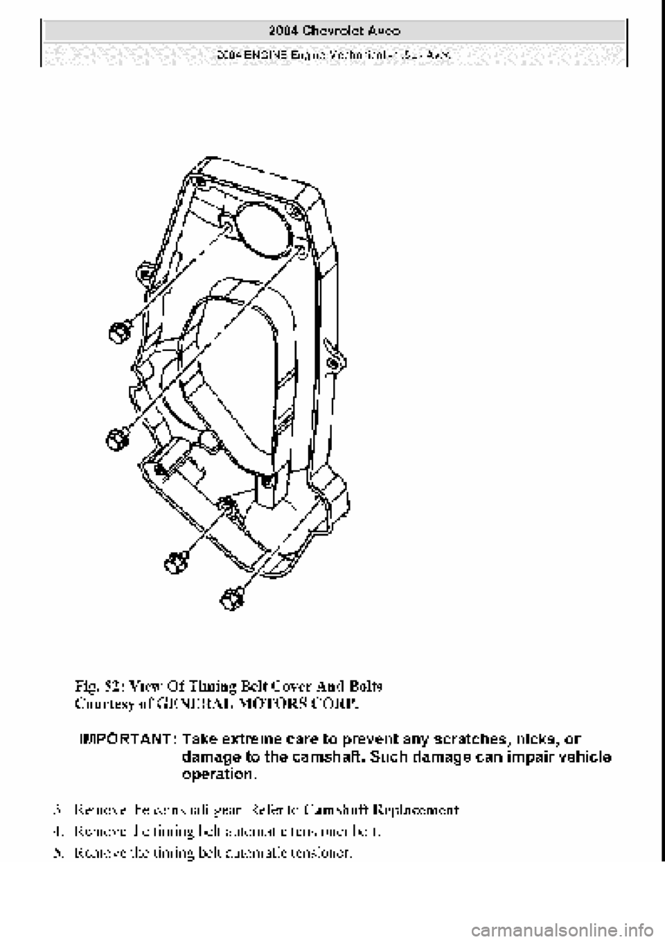 CHEVROLET AVEO 2002  Service Repair Manual 