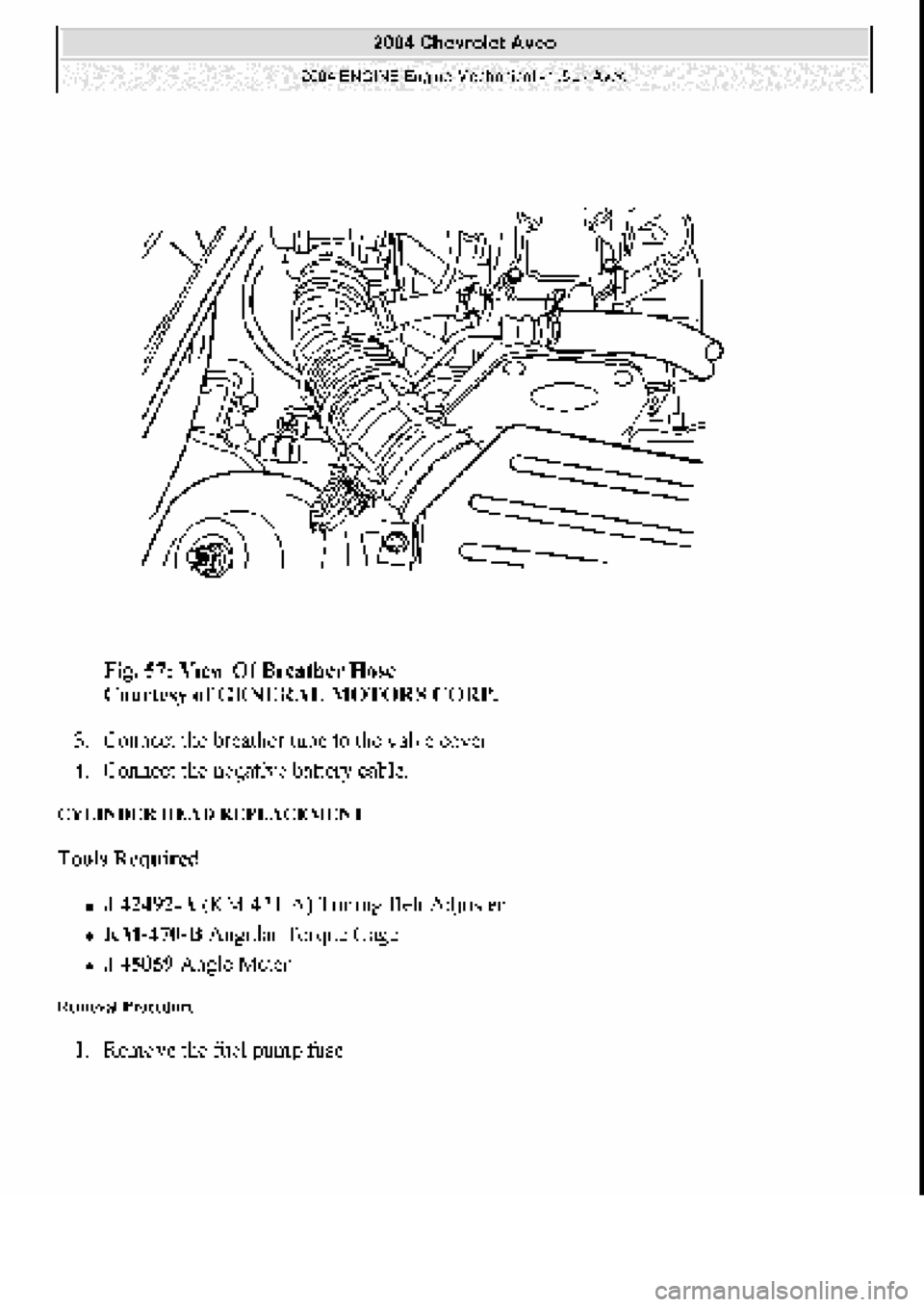 CHEVROLET AVEO 2002  Service Repair Manual 