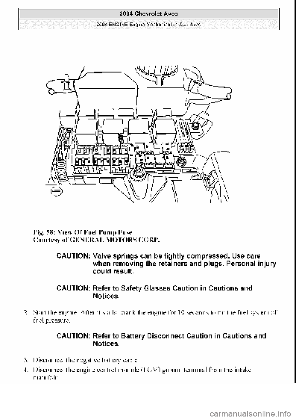 CHEVROLET AVEO 2002  Service Repair Manual 