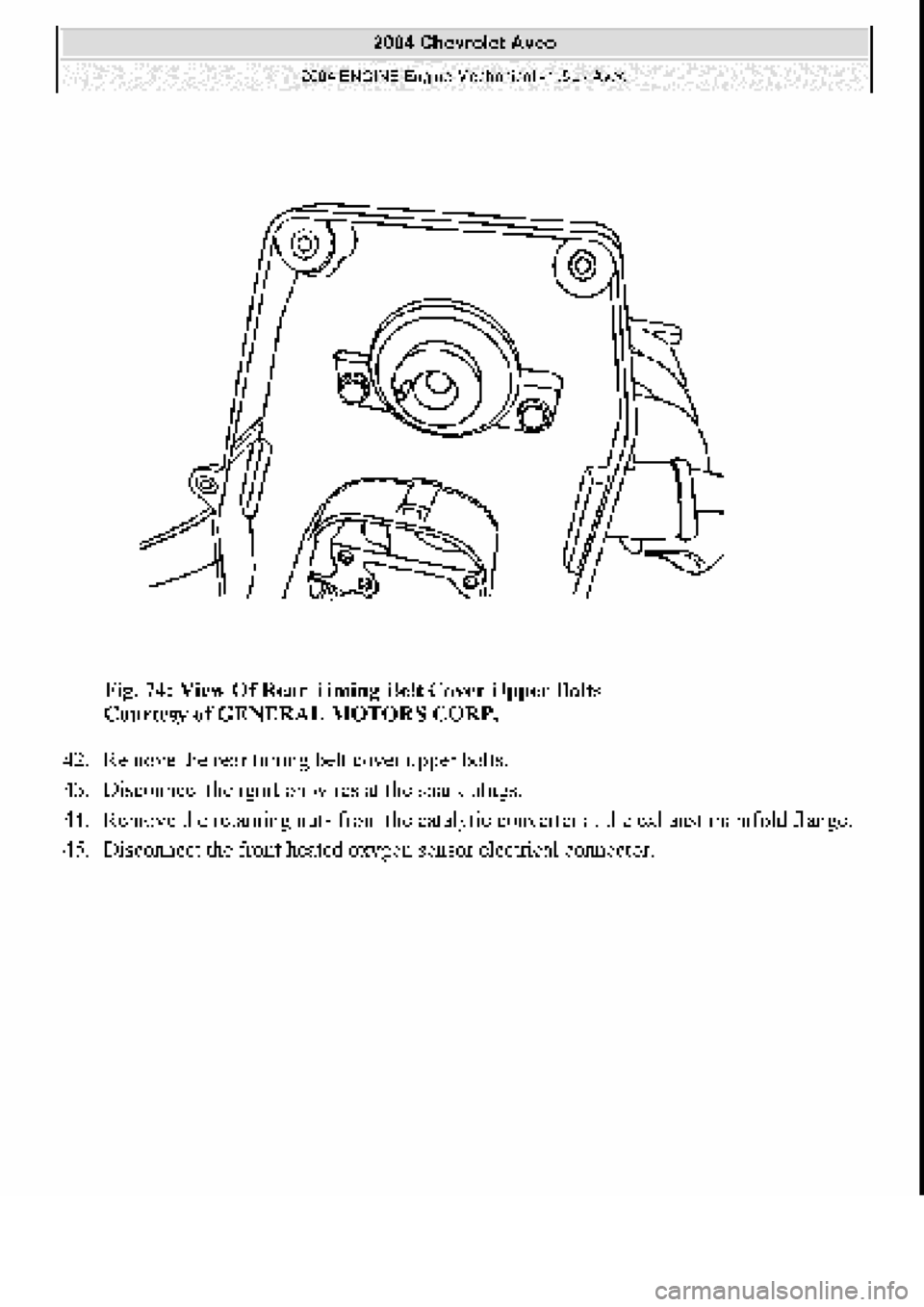 CHEVROLET AVEO 2002  Service Repair Manual 
