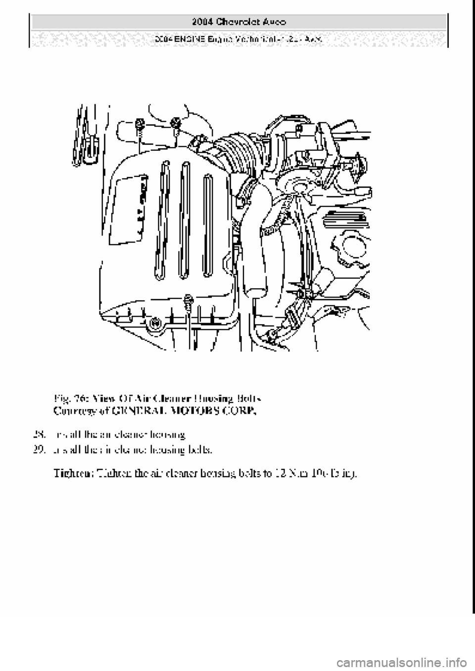 CHEVROLET AVEO 2002  Service Repair Manual 
