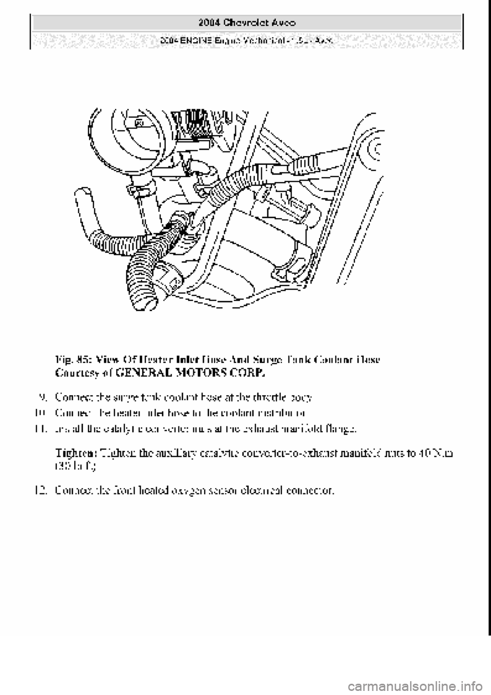 CHEVROLET AVEO 2002  Service Repair Manual 