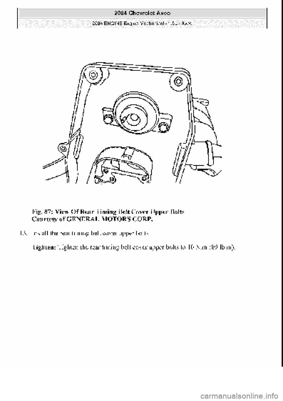 CHEVROLET AVEO 2002  Service Repair Manual 