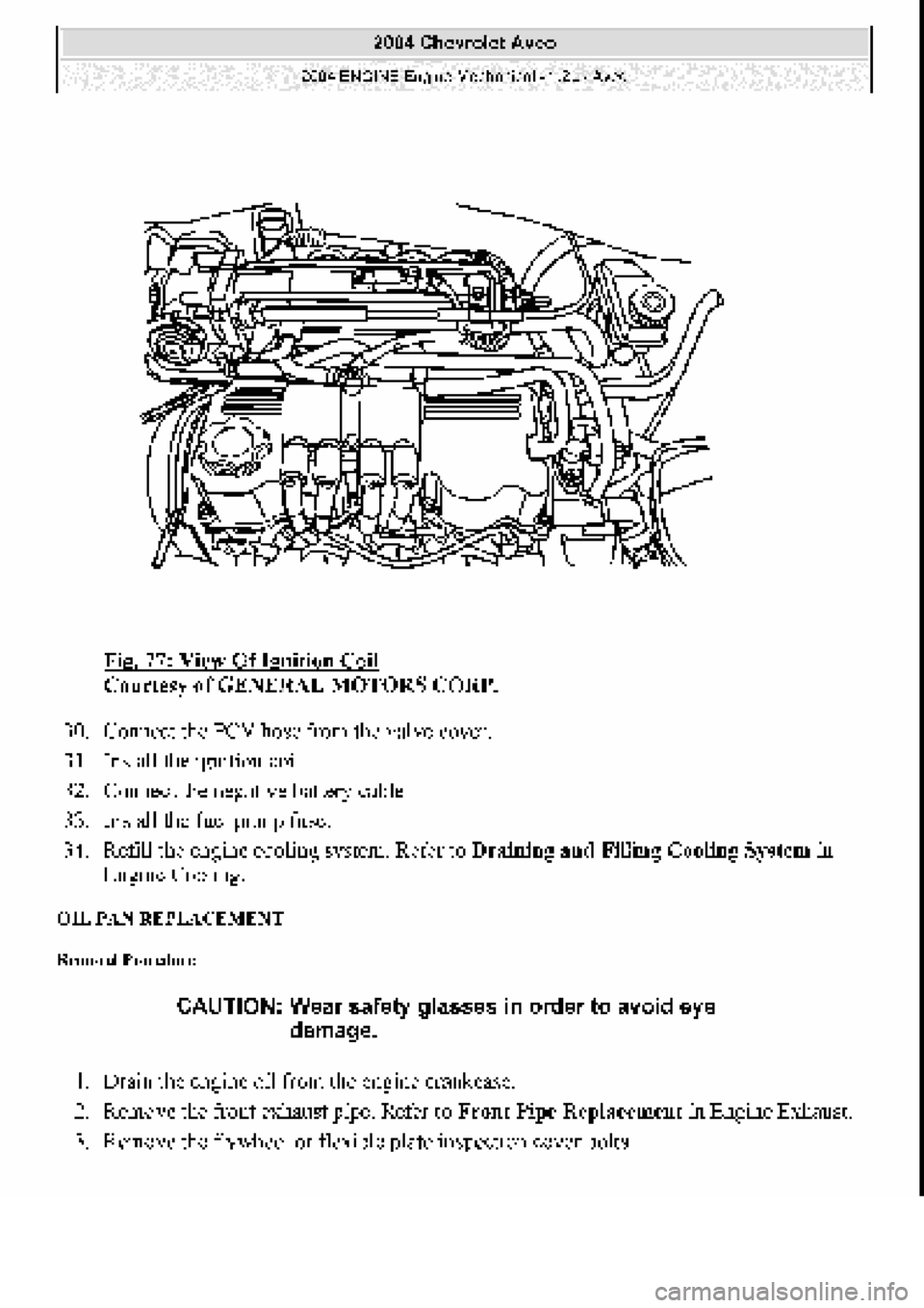 CHEVROLET AVEO 2002  Service Repair Manual 
