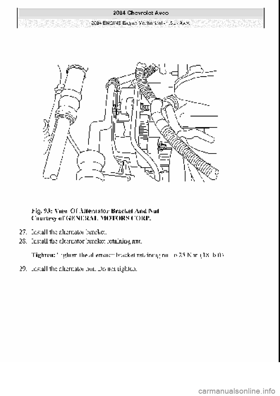 CHEVROLET AVEO 2002  Service Repair Manual 
