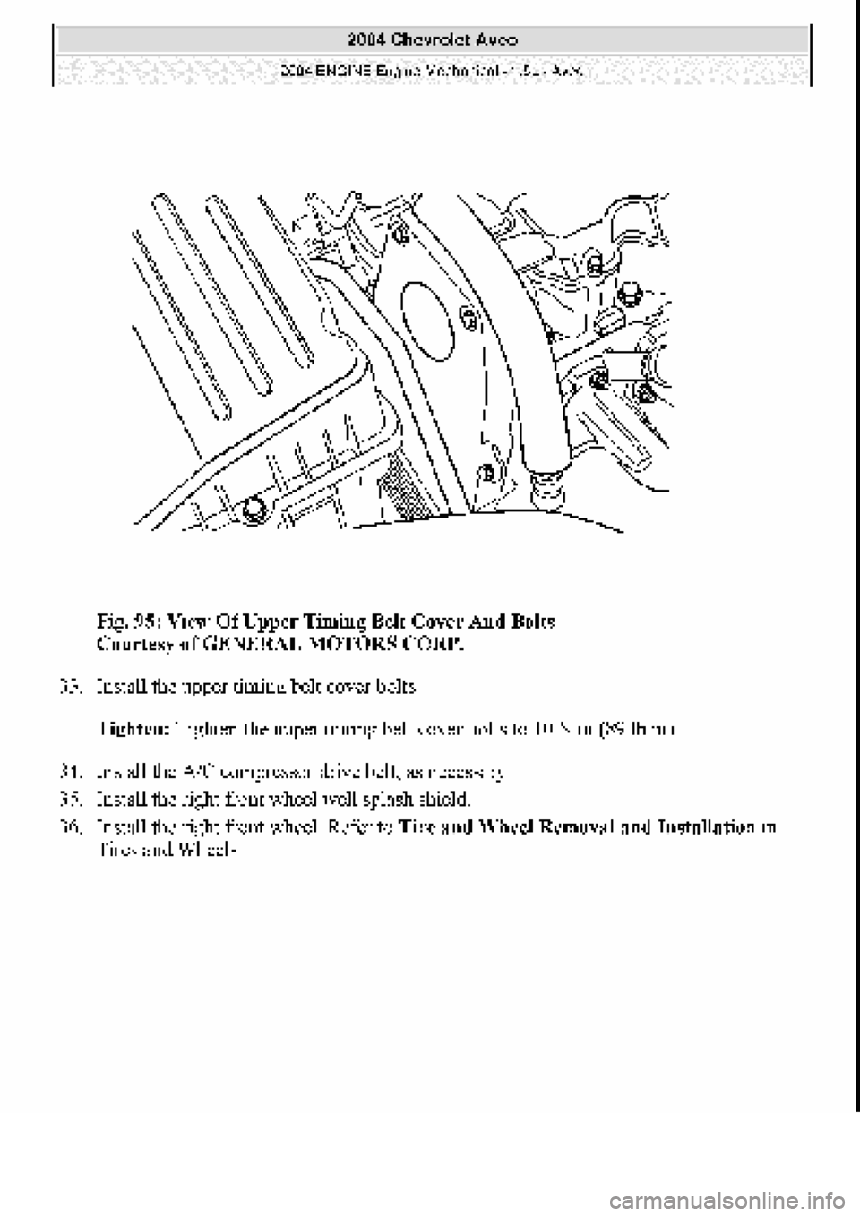CHEVROLET AVEO 2002  Service Repair Manual 