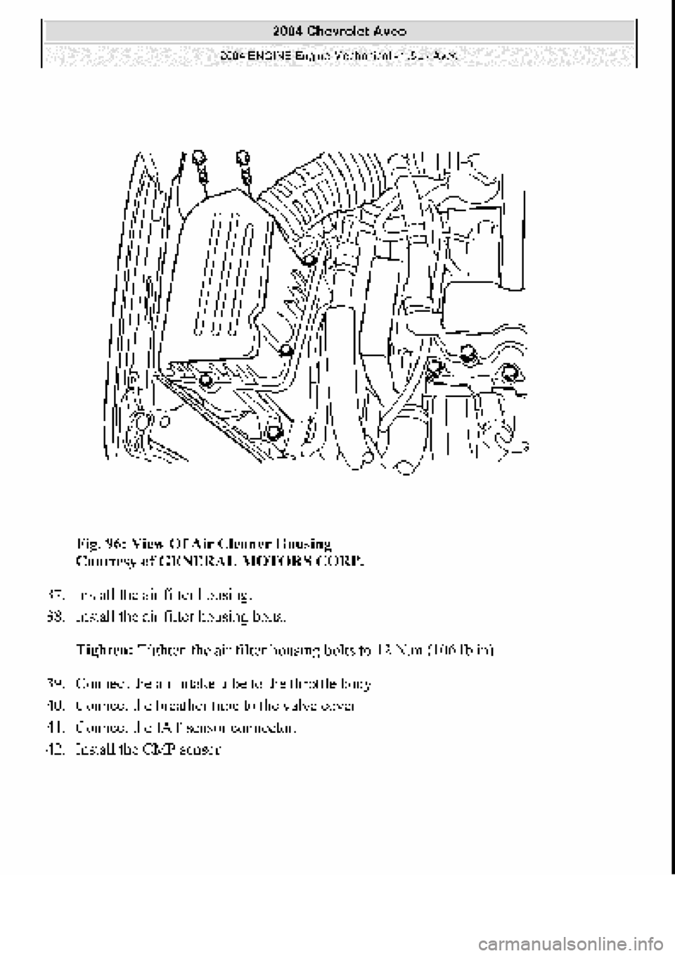 CHEVROLET AVEO 2002  Service Repair Manual 