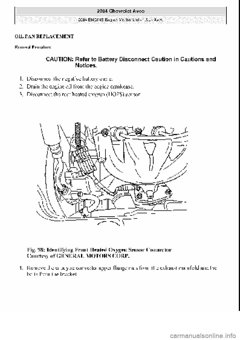 CHEVROLET AVEO 2002  Service Repair Manual 