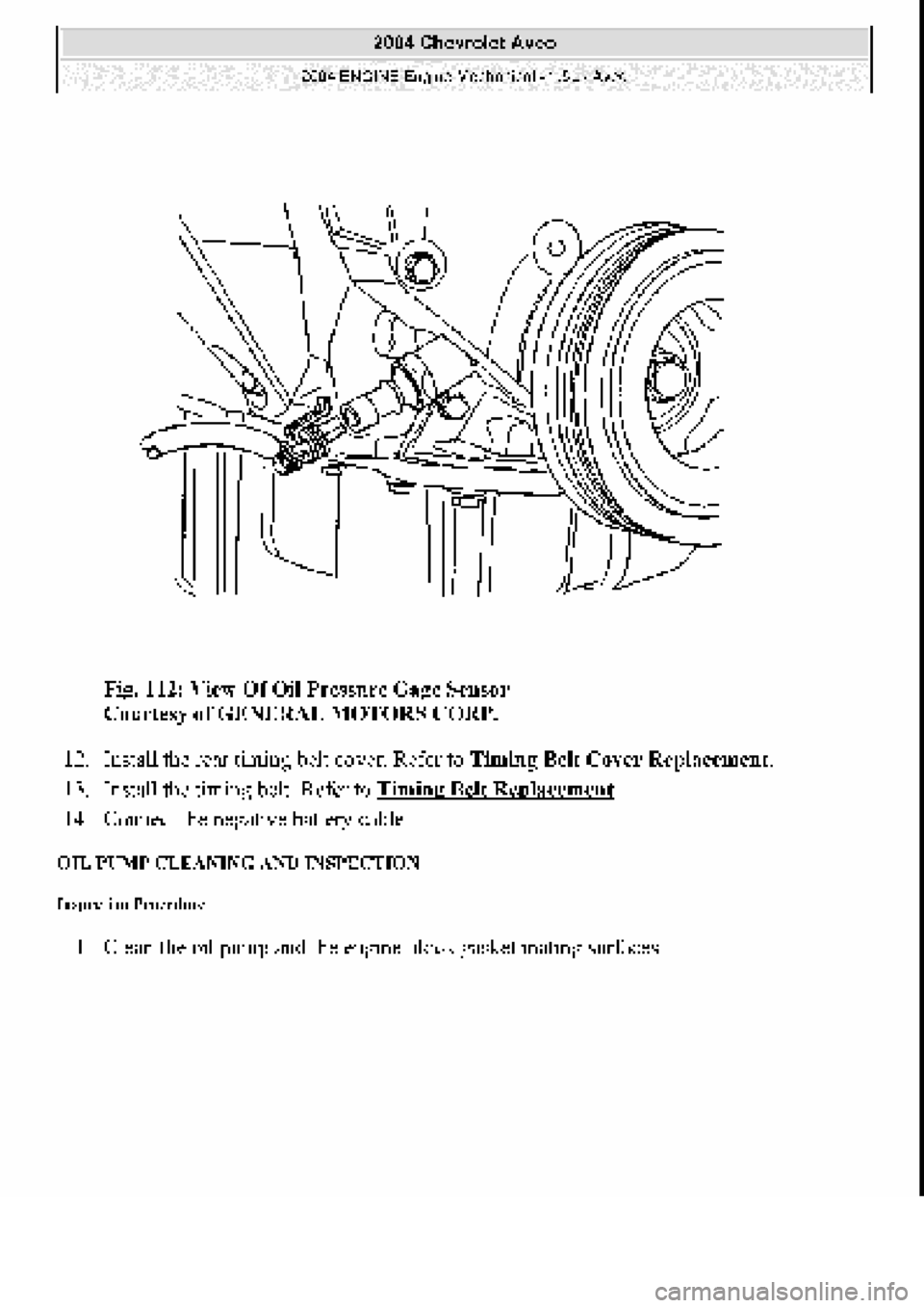 CHEVROLET AVEO 2002  Service Repair Manual 