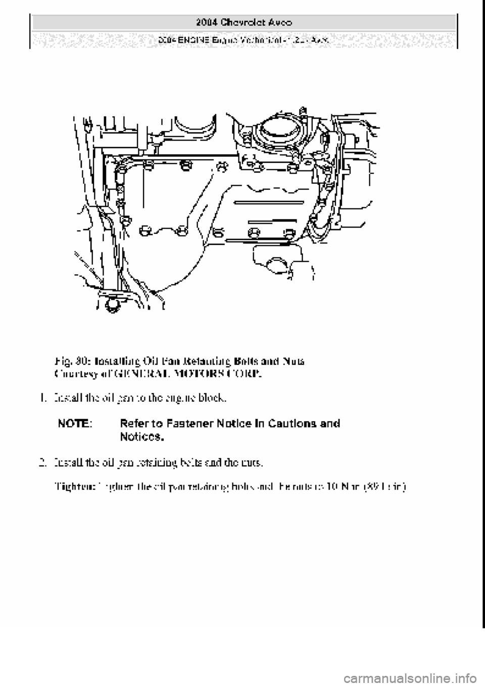 CHEVROLET AVEO 2002  Service Repair Manual 