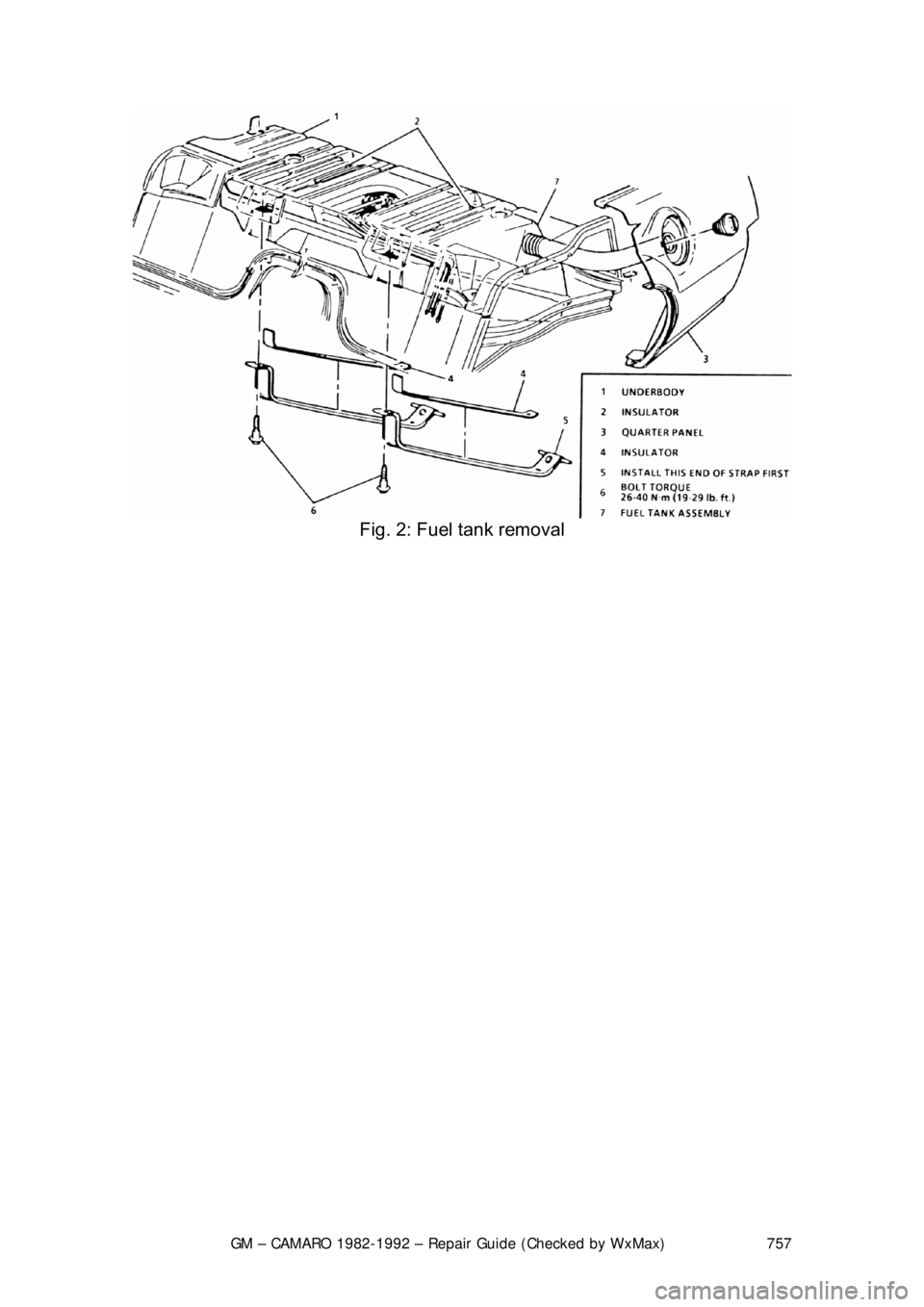 CHEVROLET CAMARO 1982  Repair Guide 
GM – CAMARO 1982-1992 – Repair Guide (Checked by WxMax) 757
 
Fig. 2: Fuel tank removal 
 
 
 
 
 
 
 
 
 
 
 
 
 
 
 
 
 
 
 
 
 
 
 
 
 
 
 
 
  