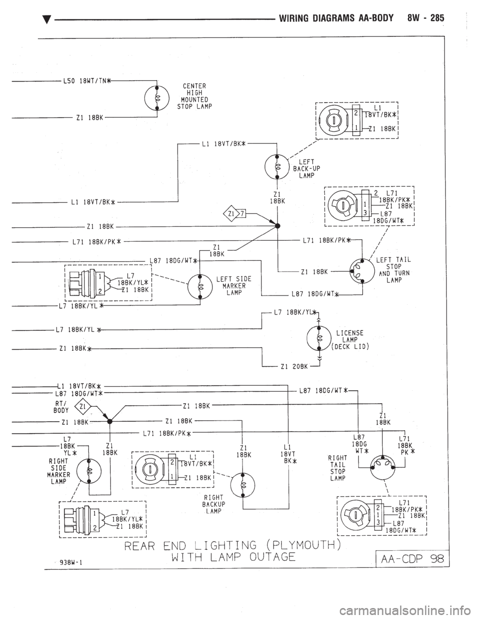 CHEVROLET DYNASTY 1993  Service Manual 