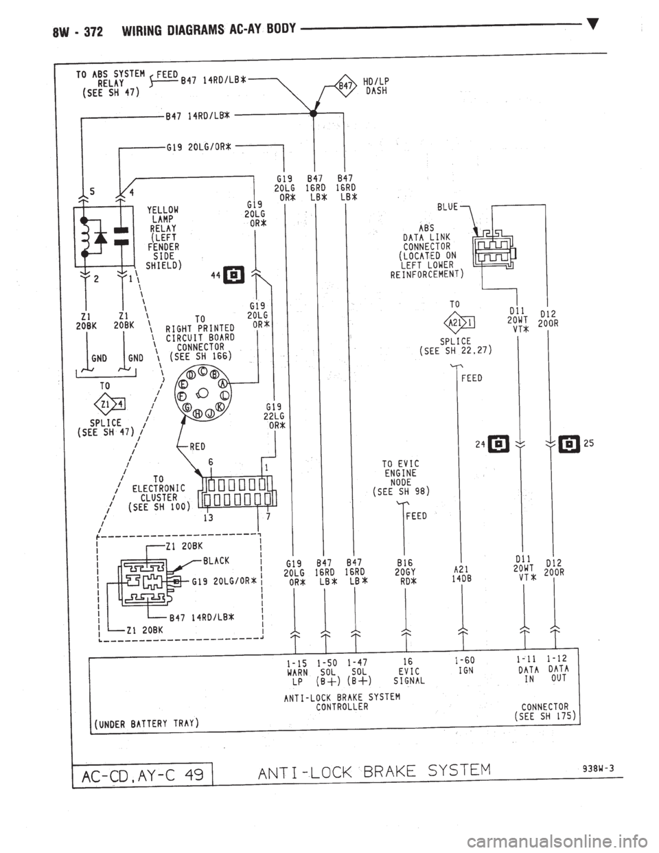 CHEVROLET DYNASTY 1993  Service Manual 