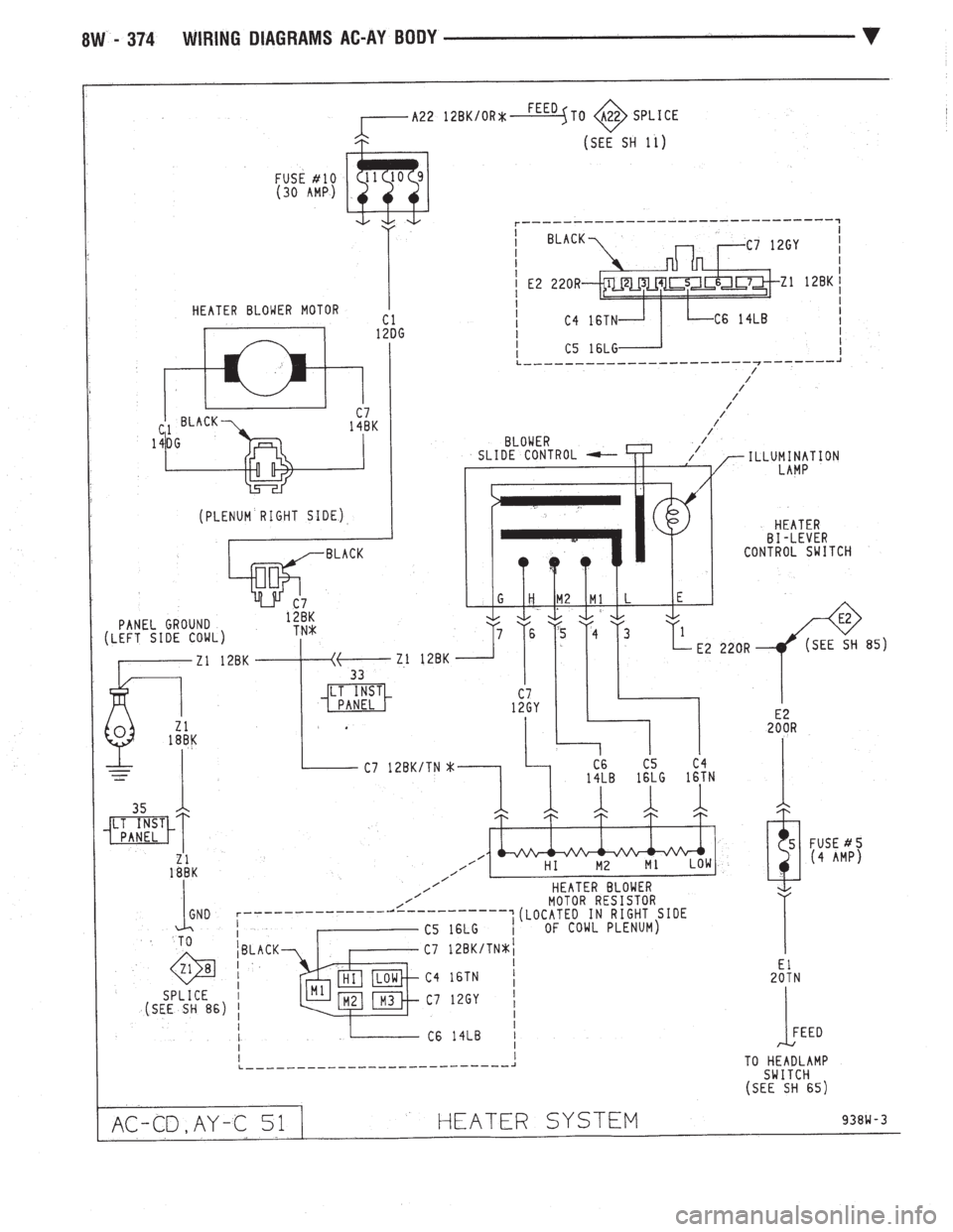 CHEVROLET DYNASTY 1993  Service Manual 