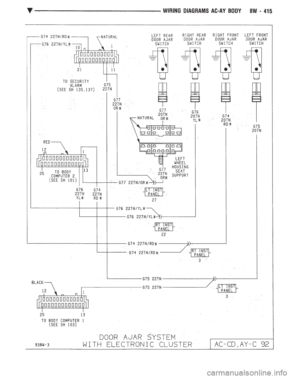 CHEVROLET DYNASTY 1993  Service Manual 