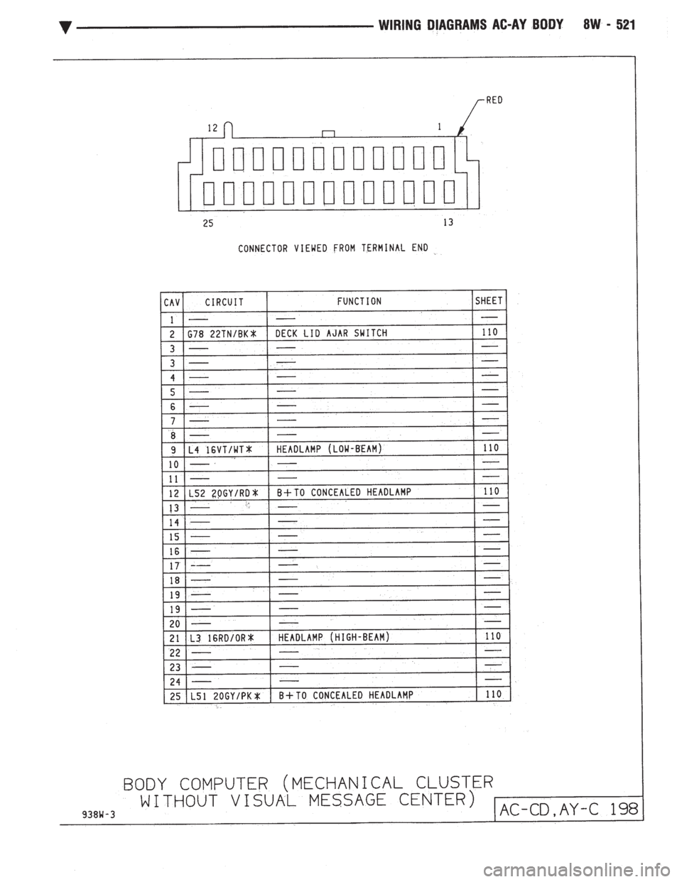 CHEVROLET DYNASTY 1993  Service Manual 