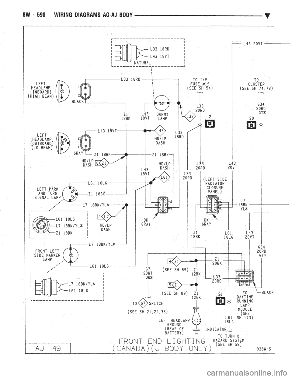 CHEVROLET DYNASTY 1993  Service Manual 