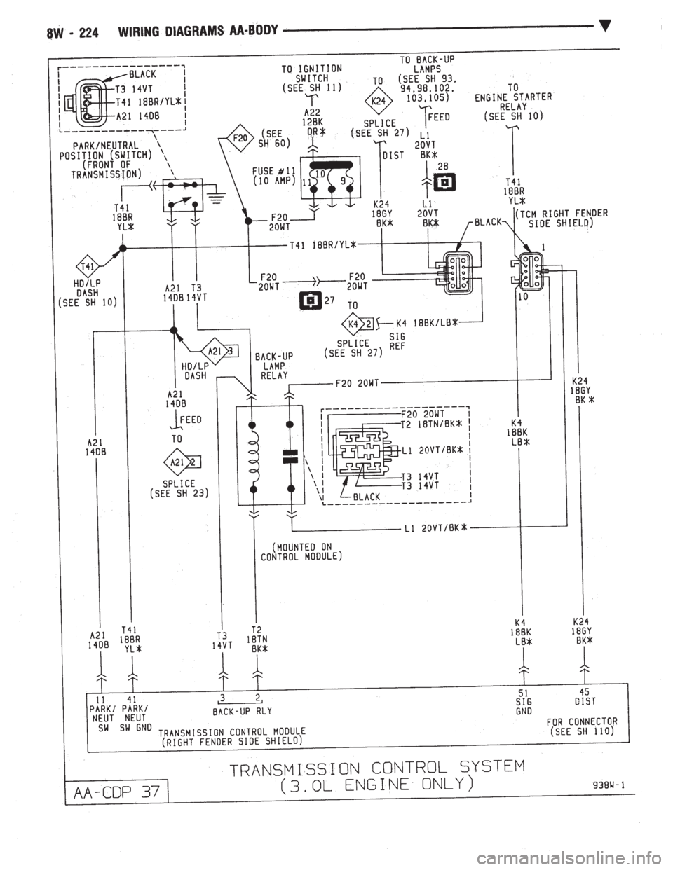 CHEVROLET DYNASTY 1993  Service Manual 