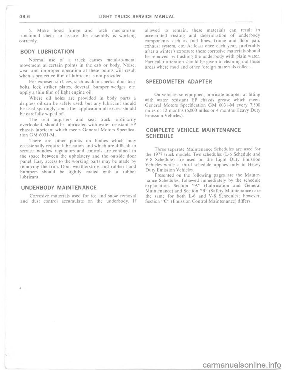 CHEVROLET LIGHT DUTY TRUCK 1977  Service Manual >   	    	    % 
   %%  %%( % )
(
 


\)
\)
7


1
	








%/

*




5




