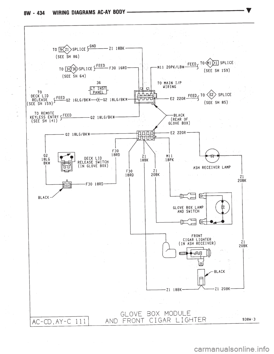 CHEVROLET PLYMOUTH ACCLAIM 1993  Service Manual 