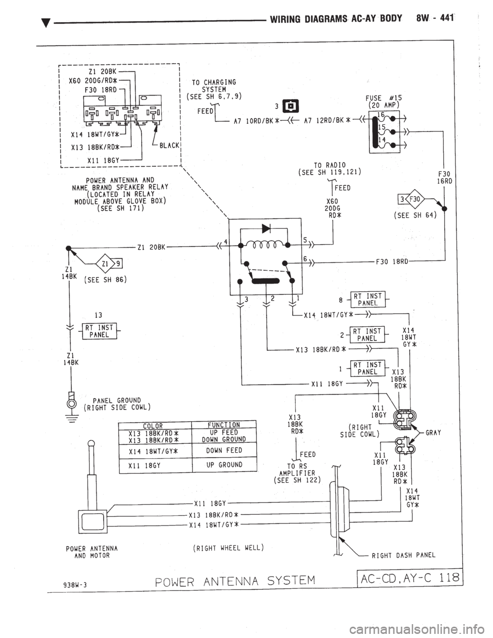 CHEVROLET PLYMOUTH ACCLAIM 1993  Service Manual 