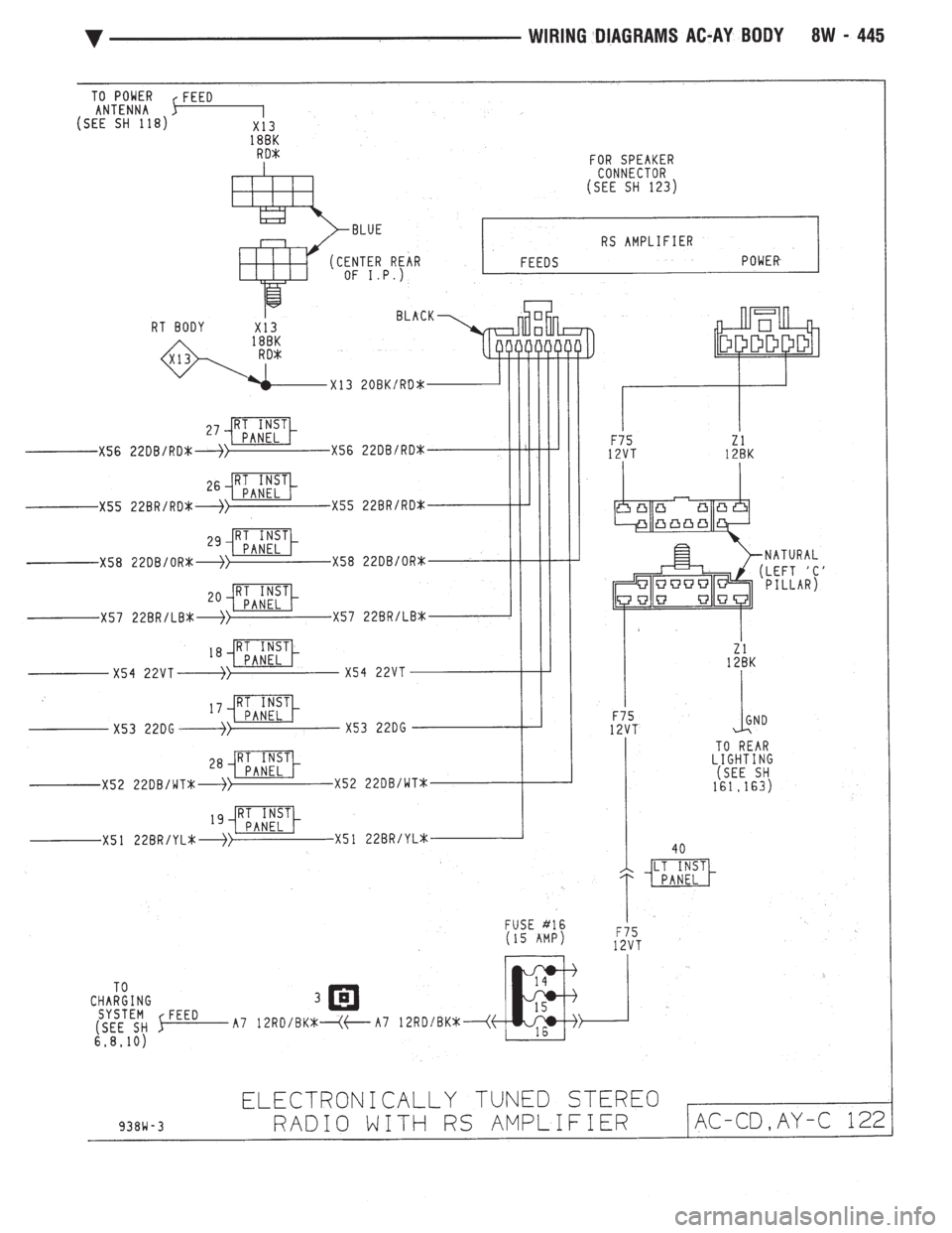 CHEVROLET PLYMOUTH ACCLAIM 1993  Service Manual 