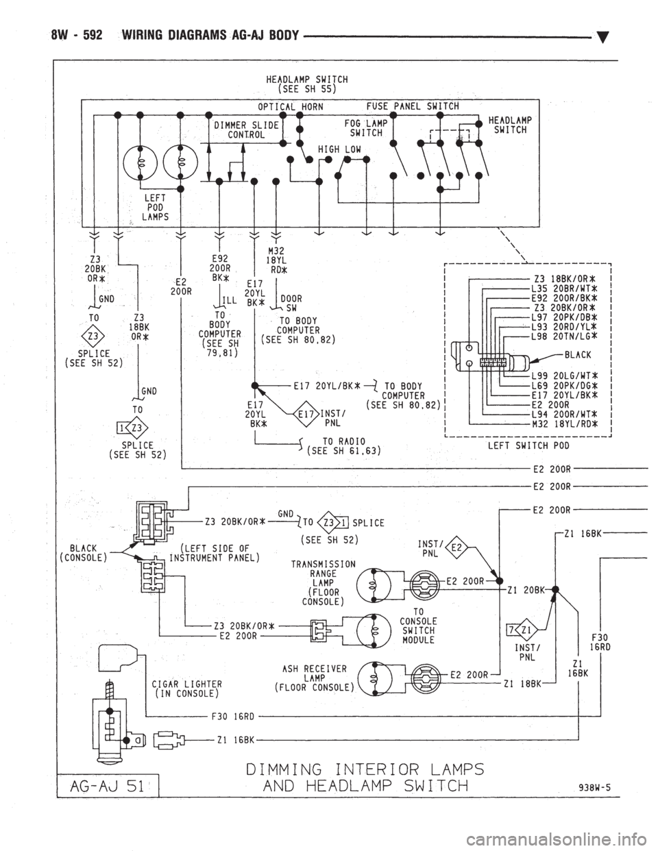 CHEVROLET PLYMOUTH ACCLAIM 1993  Service Manual 